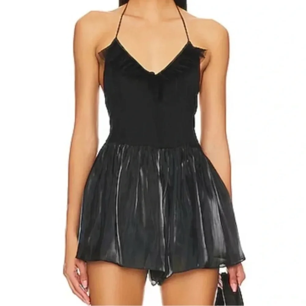 FREE PEOPLE Do A Twirl Romper in Black